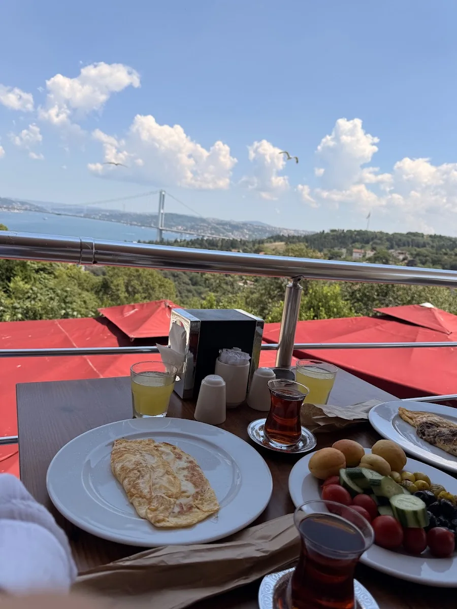 A visitor’s breakfast table and Bosphorus view at Dilruba