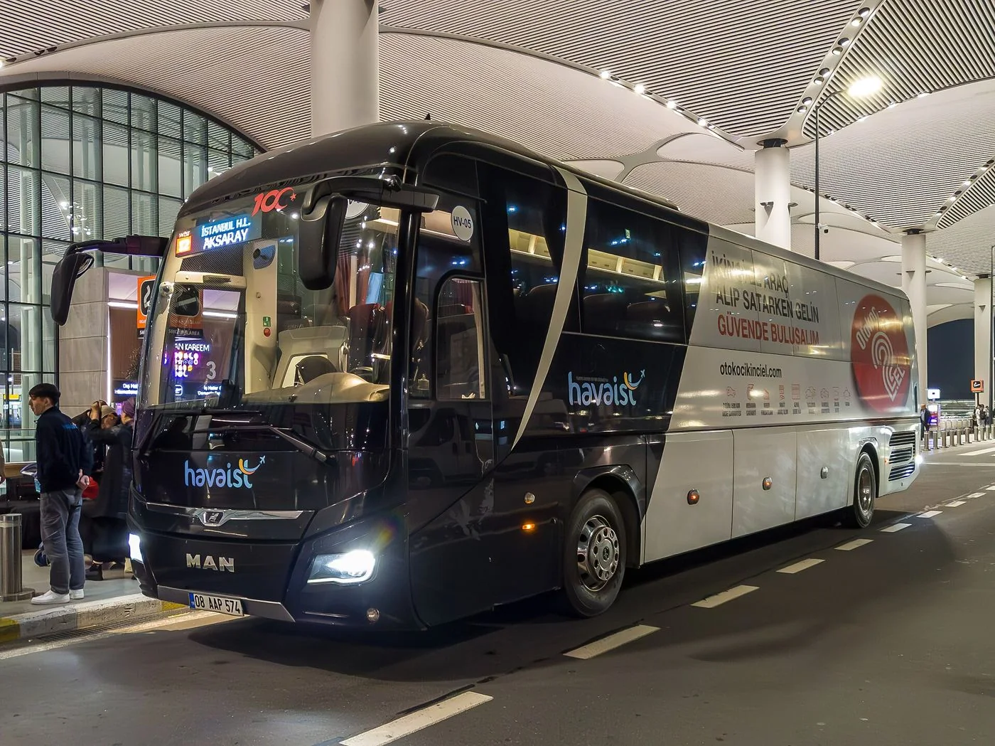 An airport bus in Istanbul